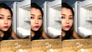 ASMR WHITE ICE EATING  THIN ICE EATING [upl. by Sivert133]