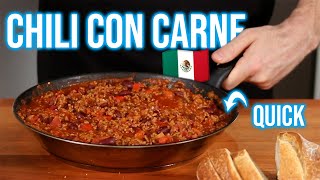 Easy amp fast Chili con Carne • Mexican chili meat stew recipe [upl. by Kalikow]