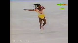 Surya Bonaly  1994 Europeans SP Cries of Beirut  Dana Dragomir [upl. by Gunar]