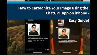 How to Cartoonize yourself or any Image Using the ChatGPT App on iPhone  Learn Mobile AI Feature [upl. by Fidole]