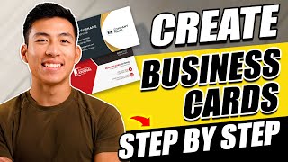 How to Create Professional Business Cards For Free 2024 StepbyStep [upl. by Caz]