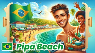 🇧🇷 Explore PIPA BEACH BRAZIL  Praia da Pipa Rio Grande do Norte  Northeast Paradise Beach City [upl. by Ahsimrac]