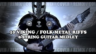 10 VikingFolk Metal Bands Riffs  GUITAR COVER by Vincent Moretto [upl. by Leoni]