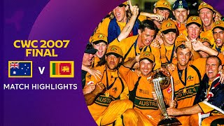 Cricket World Cup 2007 Final Australia v Sri Lanka  Match Highlights [upl. by Anialad]