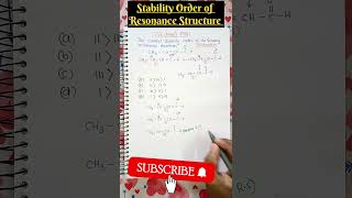 ❌ Stability Order of Resonance Structure  JEE Main 24 PYQ 🔥🔥🔥shorts neet jeemains iitjee [upl. by Etnuahc]