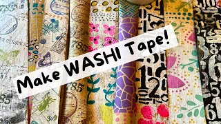 DIY WASHI Tape  WASHI TAPE Tutorial  JUNK Journal Ideas [upl. by Hameerak]