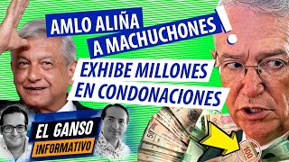 AMLO ALIÑA A MACHUCHONES EXHIBE MILLONES EN CONDONACIONES [upl. by Ayrotal]