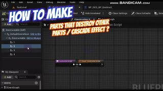 Cascade Destructible Dynamic Parts Chaos Destruction based on other parts Destruction unrealengine [upl. by Tavy222]