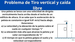 Problema de Tiro vertical y caída libre [upl. by Alexina]