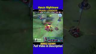 Hanzo Nightmare Mobile Legends shorts [upl. by Skees]