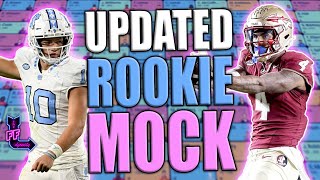 UPDATED DYNASTY ROOKIE MOCK DRAFT 4 ROUND  Superflex TE Premium Dynasty Fantasy Football 2024 [upl. by Cedar]