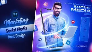 Creative Social Media Marketing Post Design in Photoshop [upl. by Aromas]