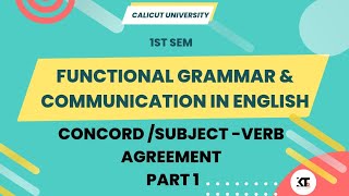 Calicut University 1st sem Functional Grammar and communication unit 2 part 1 [upl. by Camarata668]