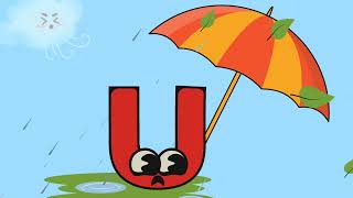 Learn the Letter U with Umbrella Fun Letterland Adventures preschool kids [upl. by Terti2]