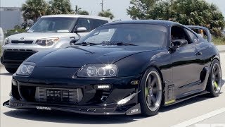 HKS T51R Straight Pipe Supra and 2JZ SC300 AMAZING TURBO Sounds [upl. by Arodasi13]