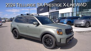 New Jungle green 2024 Kia Telluride SXPrestige XLine AWD at Parkside Kia [upl. by Lemuelah]