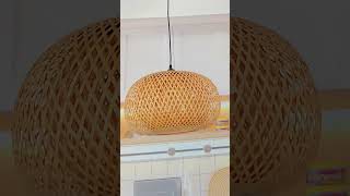 Wabisabi bamboo chandelier retro and quiet living room pendant light [upl. by Elcarim]