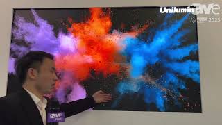 ISE 2023 Unilumin Group Reveals Its UMicro 04mm 4K dvLED Display with COB Technology [upl. by Louisa]