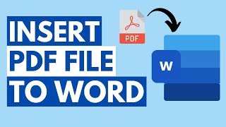 How to Insert PDF File in Word document  Add PDF to a Word Document [upl. by Burnaby856]