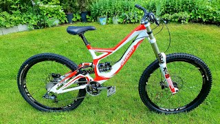 SPECIALIZED DEMO 8 CHAMPIONS SERIES WORLD CUP DOWNHILL MOUNTAIN BIKE REVIEW [upl. by Aicala]