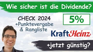 Kraft Heinz Aktienanalyse 2024 Wie sicher ist die Dividende günstig bewertet [upl. by Nnylorac]