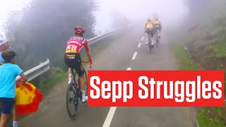 Sepp Kuss Fights To Keep Vuelta a España 2023 Lead In Stage 17 [upl. by Lorenzana797]