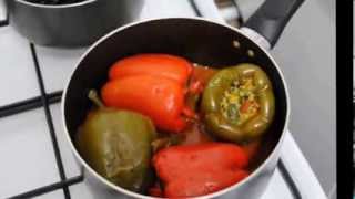 آموزش پخت دلمه فلفل  How To Cook Vegetable Pepper Dolma [upl. by Ninerb]