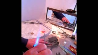 Lampwork Glass Leaf Bead Tutorial [upl. by Araccat]