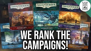 We Rank The Campaigns ARKHAM HORROR THE CARD GAME [upl. by Wu77]