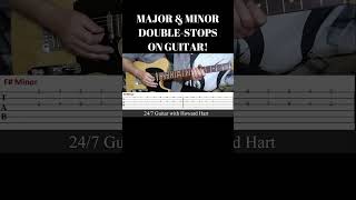 MAJOR amp MINOR DOUBLE STOPS ON GUITAR shortsfeed shortsvideo doublestopsonguitar [upl. by Rutan740]