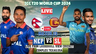 NEPAL VS NETHERLAND MATCH 7  T20 WORLD CUP 2024 MATCH  LIVE SCORE COMMENTRY [upl. by Nadler746]