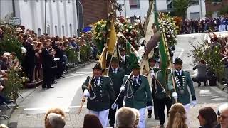 2017 0910 St Eustachius Schüzen Büttgen Vorst Aufmarsch der Blumenhörner YT [upl. by Eannaj]