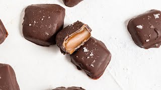 Dark ChocolateCovered Salted Caramels Recipe [upl. by Patman]