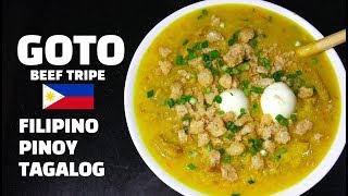 Goto  Beef Tripe  Pinoy Recipes  Congee  Tagalog Recipes [upl. by O'Hara]