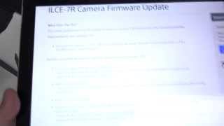 Sony Alpha Firmware Update 110 [upl. by Giusto]