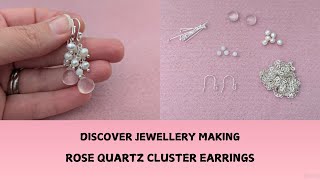 DIY gorgeous rose quartz pearl and moonstone cluster earrings [upl. by Searcy138]