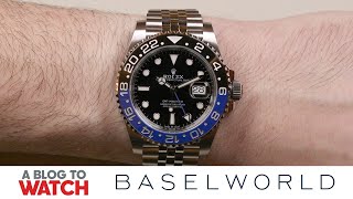 Rolex GMTMaster II 126710BLNR Watch HandsOn  New for Baselworld 2019  aBlogtoWatch [upl. by Franchot]