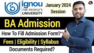 Ignou BA Admission 2024  Ignou Admission 2024 January  Ignou BA Admission Process  Ignou BA 2024 [upl. by Scammon901]