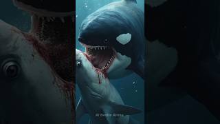 Killer Orca Vs Shark  Blue Whale Dolphin Crocodile Octopus  orca shorts youtubeshorts [upl. by Clevey]