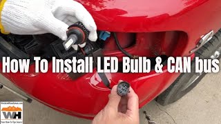 How To Install LED Headlight From Sealight On A Dodge Ram 2500 PickUp Truck with CAN bus Addition [upl. by Aneel601]