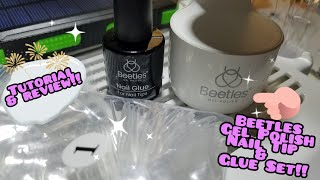 VIRAL BEETLES KITNail Tips amp Glue GelReview amp Tutorial [upl. by Eichman]