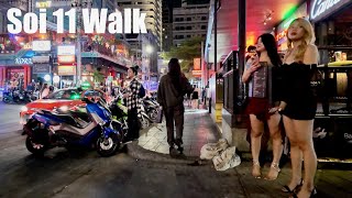 Bangkok Night walk  Sukhumvit Soi 11 [upl. by Timmi144]