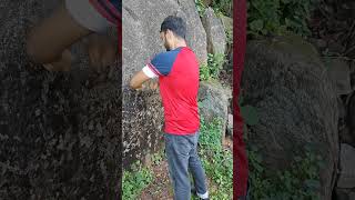 Speed punches in Rugged Rock 💪🔥👊  What happened to my hands 😨 mahabalipuram [upl. by Smada]