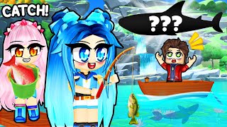 WE WENT FISHING IN ROBLOX YOU WONT BELIEVE WHAT WE CAUGHT [upl. by Goddord351]