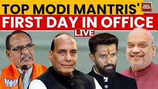 LIVE  Amit Shah S Jaishankar Ashwini Vaishnaw Take Charge  Modi Mantris 1st Day In Office [upl. by Loginov]