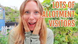 LOTS OF ALLOTMENT VISITORS  ALLOTMENT GARDENING FOR BEGINNERS [upl. by Eelaroc851]