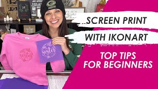 Screen Printing for Beginners Tips For Screen Printing Shirts with Ikonart [upl. by Ihcur]