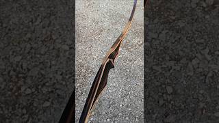 Ebony Longbow 60 lb bow archery handmade craft bowmaker bowyer fibreglass carbonfiber łuk [upl. by Kirven]