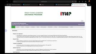 How to fill the application form for IYLEP part 3  كيفية ملئ الاستمارة الخاصة بالايلب الجزء الثالث [upl. by Dearr]