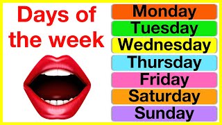 Days of the week  Pronunciation lesson  British English [upl. by Primrose22]